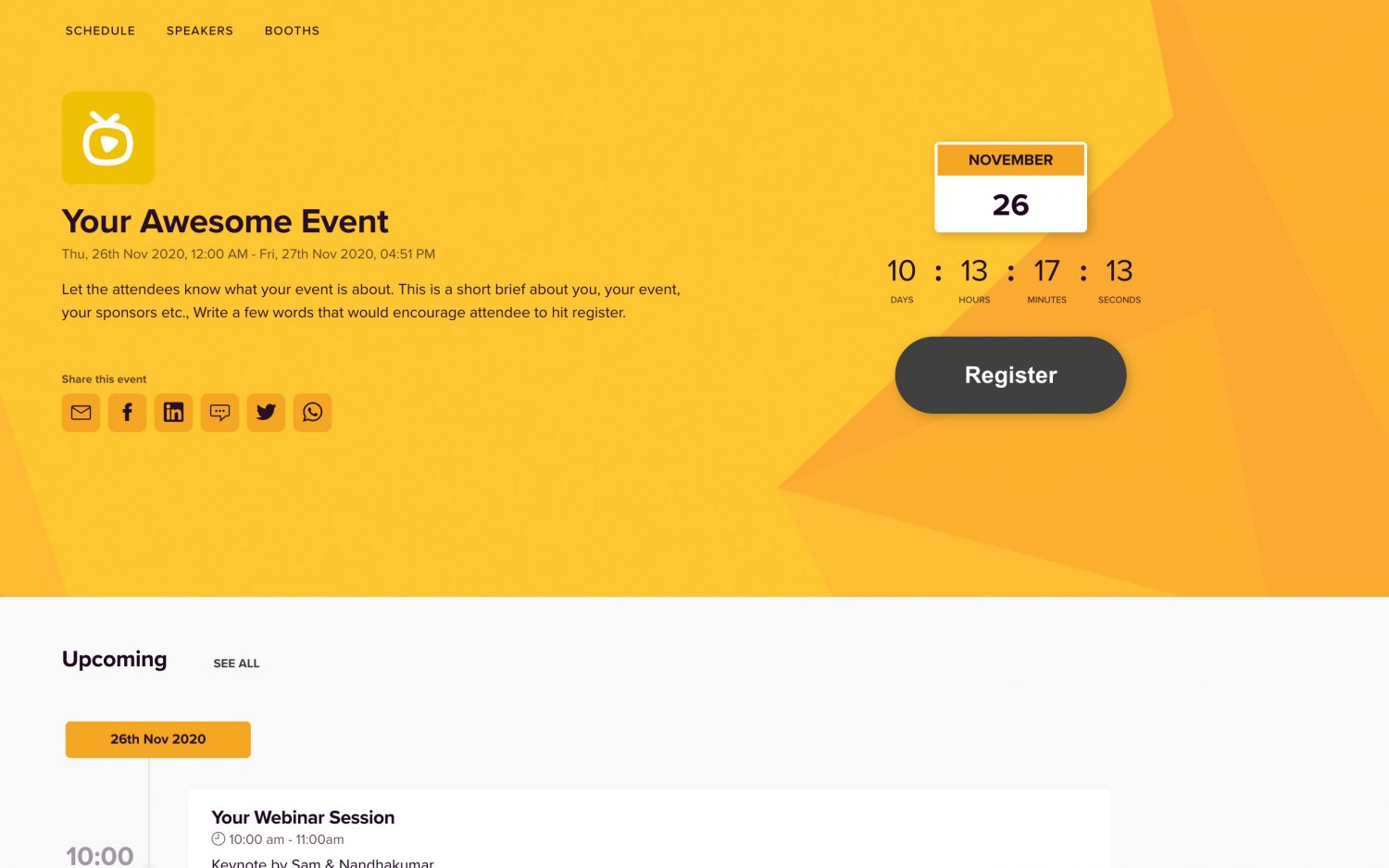 Event Home Page
