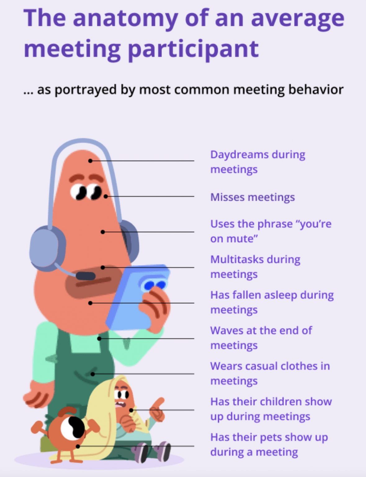 Anatomy of an average meeting participant