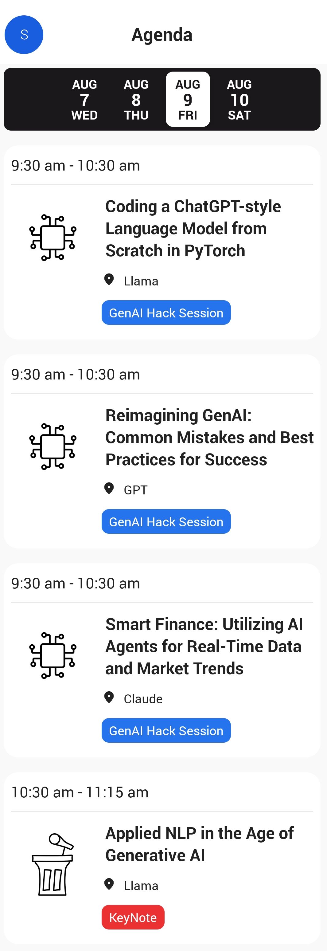 Agenda at data hack summit - 1